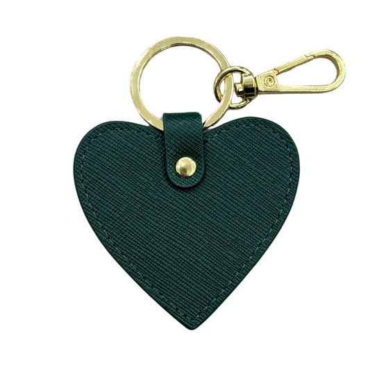 Heart Keyring - Forest Green