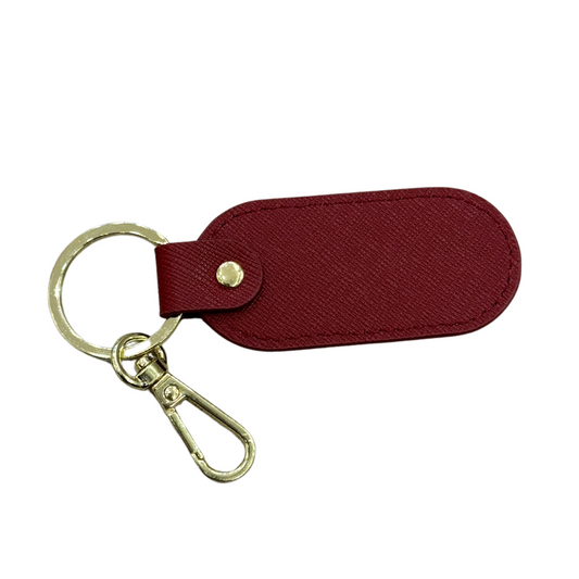 Oval Keyring - Burgundy Red