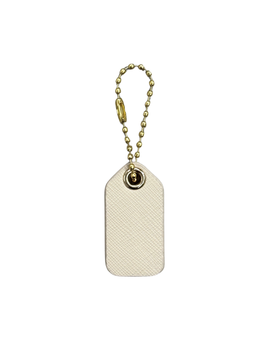 Mini Leather Bag Tag - Oat