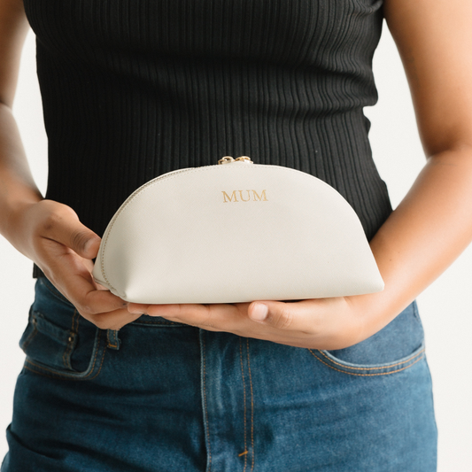 Large Cosmetic Bag - Ivory