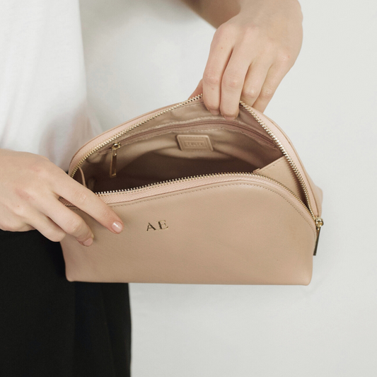 Large Cosmetic Bag - Taupe