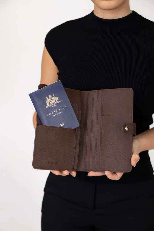 Passport Wallet (Fits 4) - Mocha