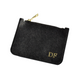 Card Holder With Zipper - Black