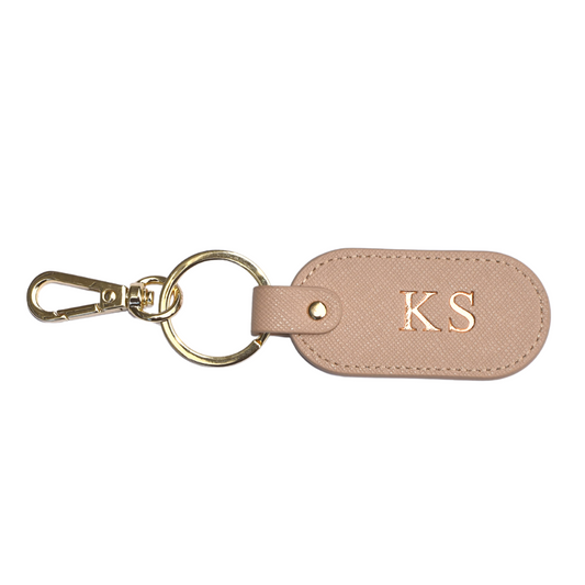 Oval Keyring - Tan