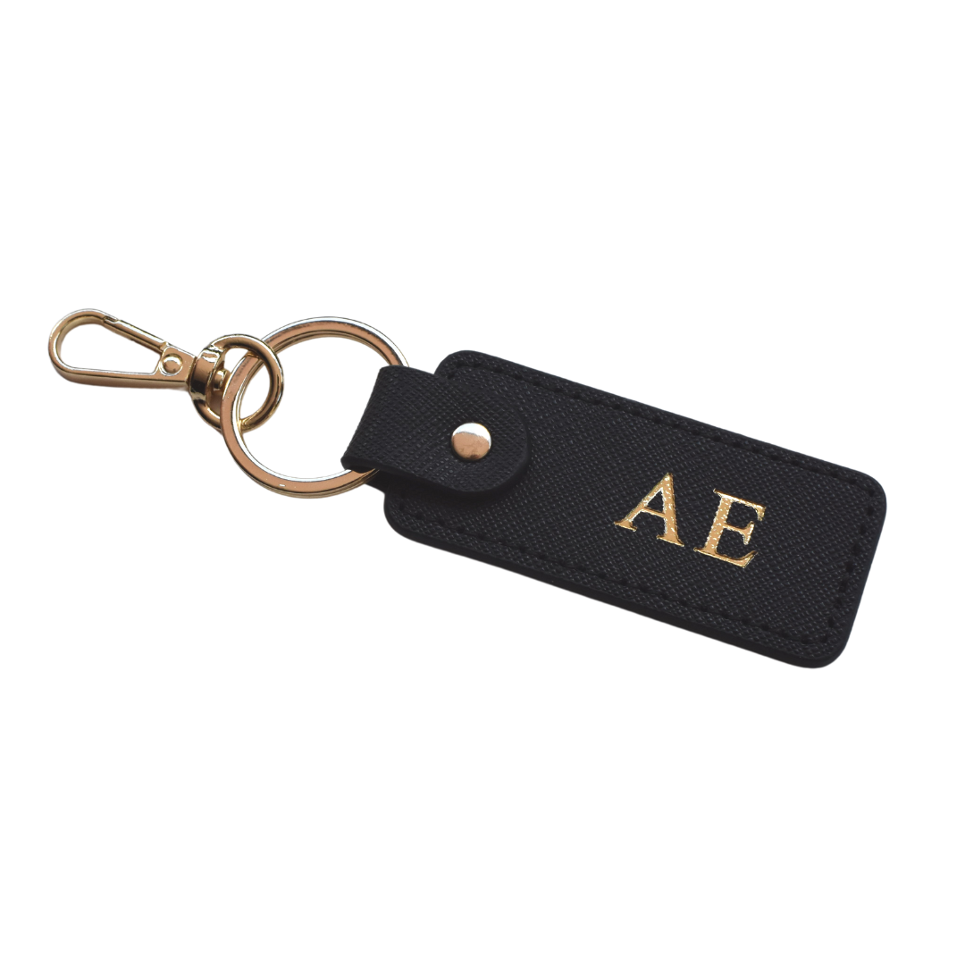 Rectangle Keyring - Tan