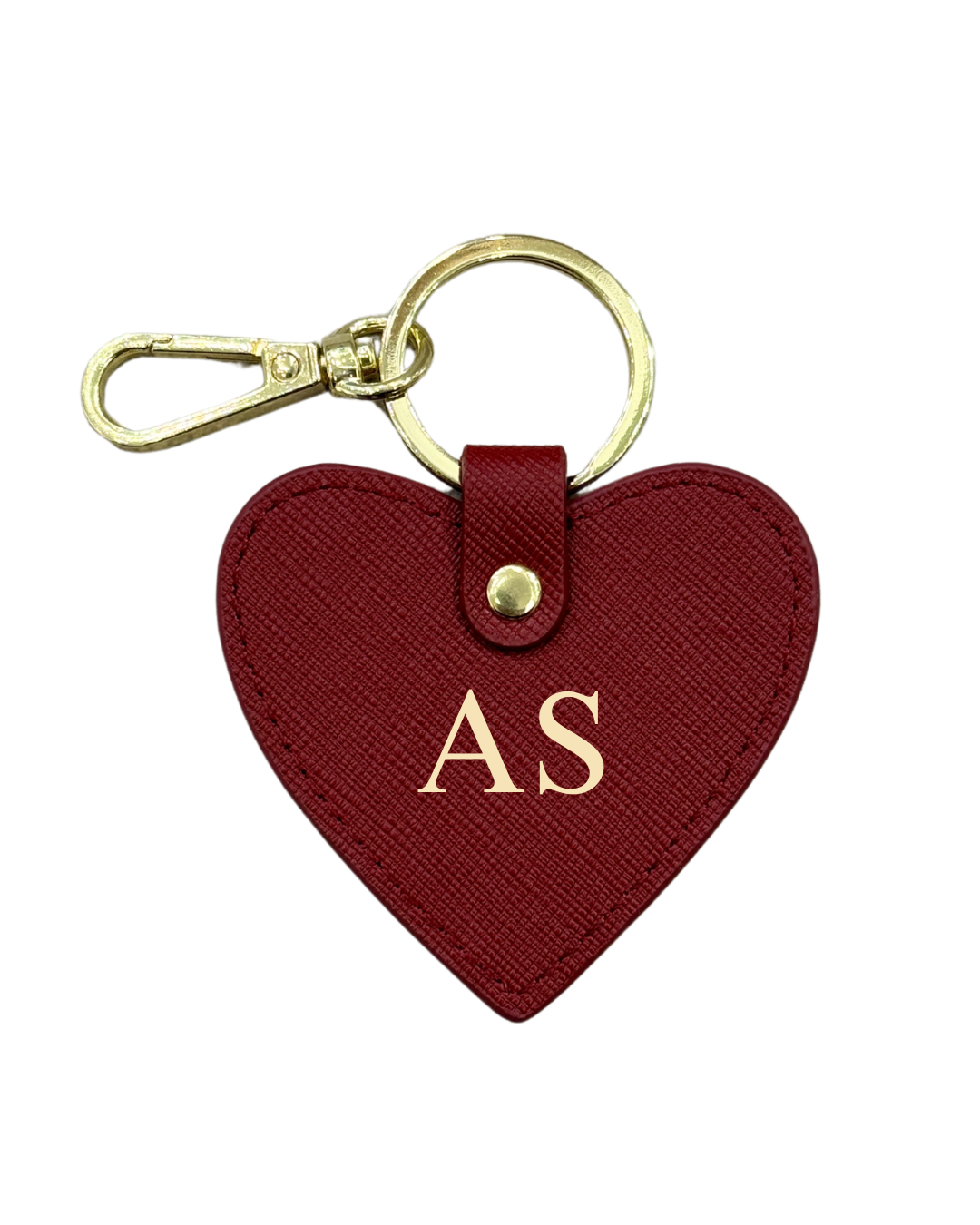 Heart Keyring - Burgundy Red