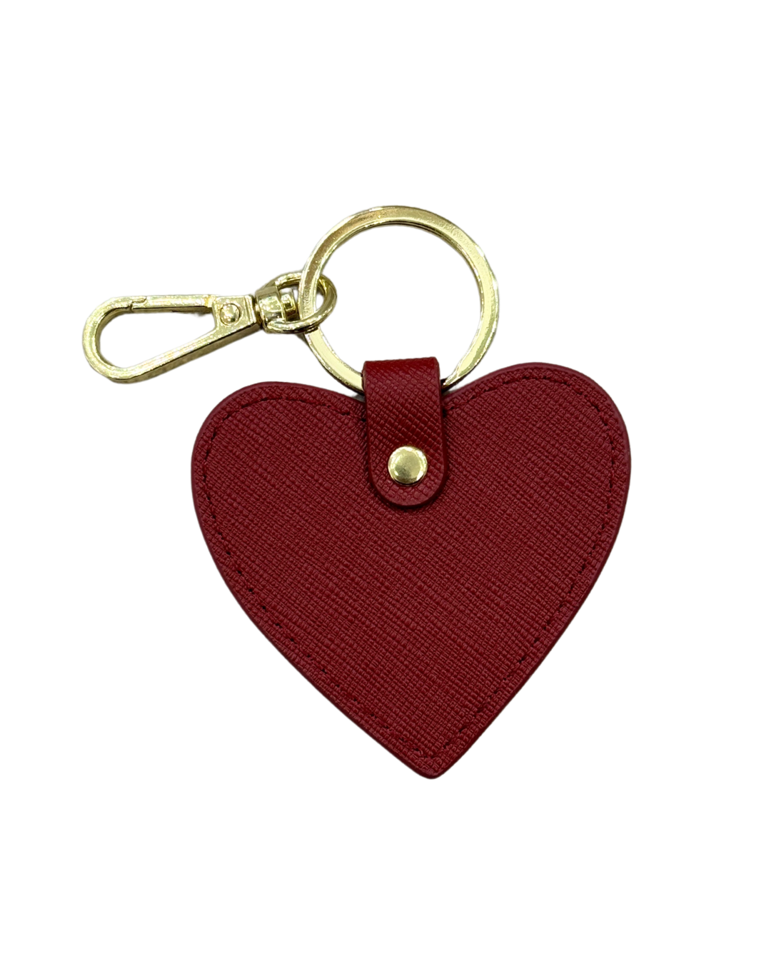 Heart Keyring - Burgundy Red