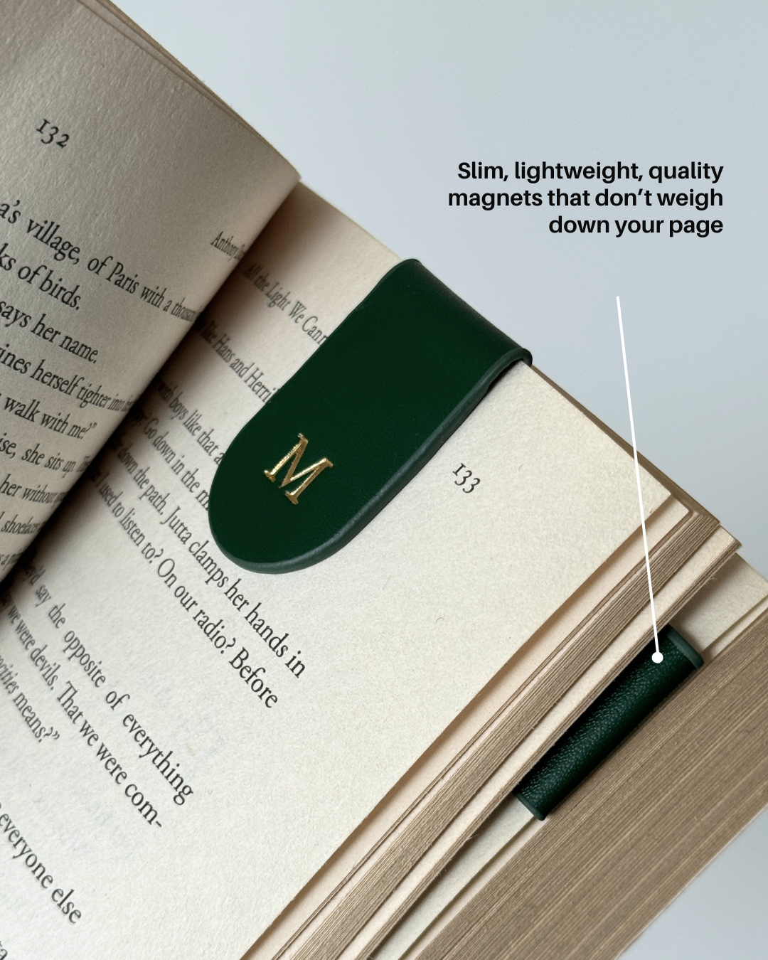Magnetic Bookmark (Curved) - Forest Green