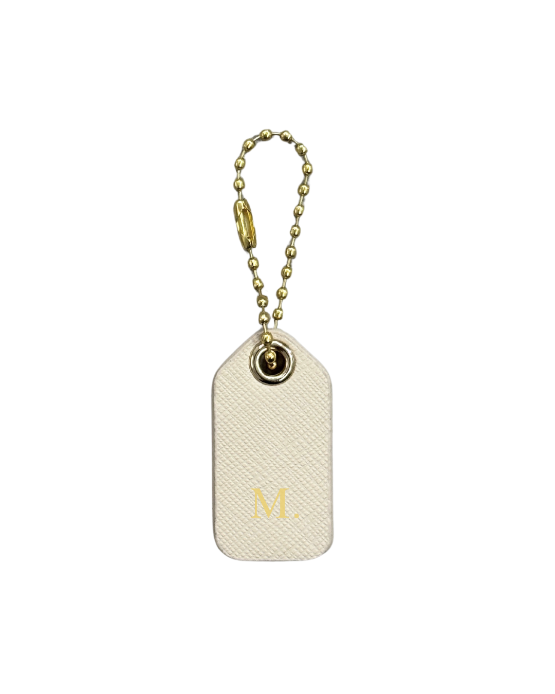 Leather Bag Tag - Oat (Standard)