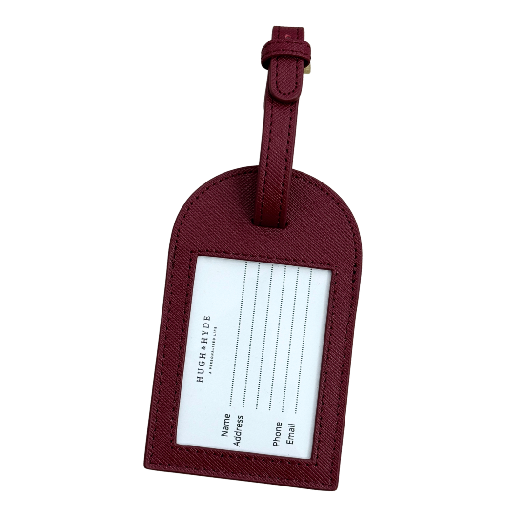 Luggage Tag - Burgundy Red