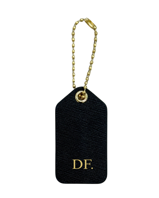 Leather Bag Tag - Black (Standard)