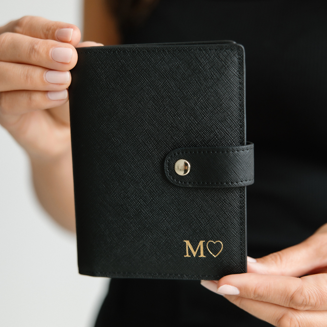 Passport Holder With Strap - Mocha