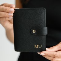 Passport Holder With Strap - Mocha