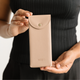 Pencil Case With Button - Taupe
