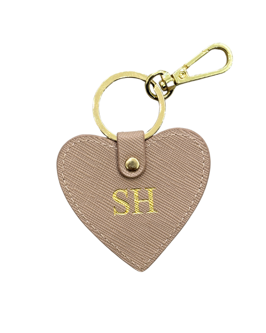 Heart Keyring - Taupe