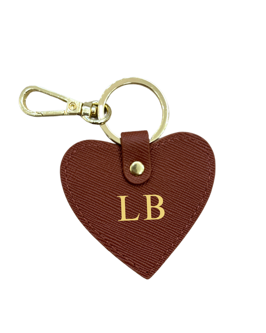 Heart Keyring - Chestnut
