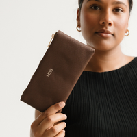 Pencil Case With Zip - Taupe