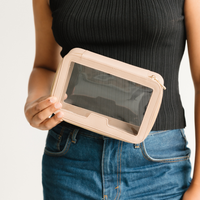 Clear Cosmetic Bag - Black