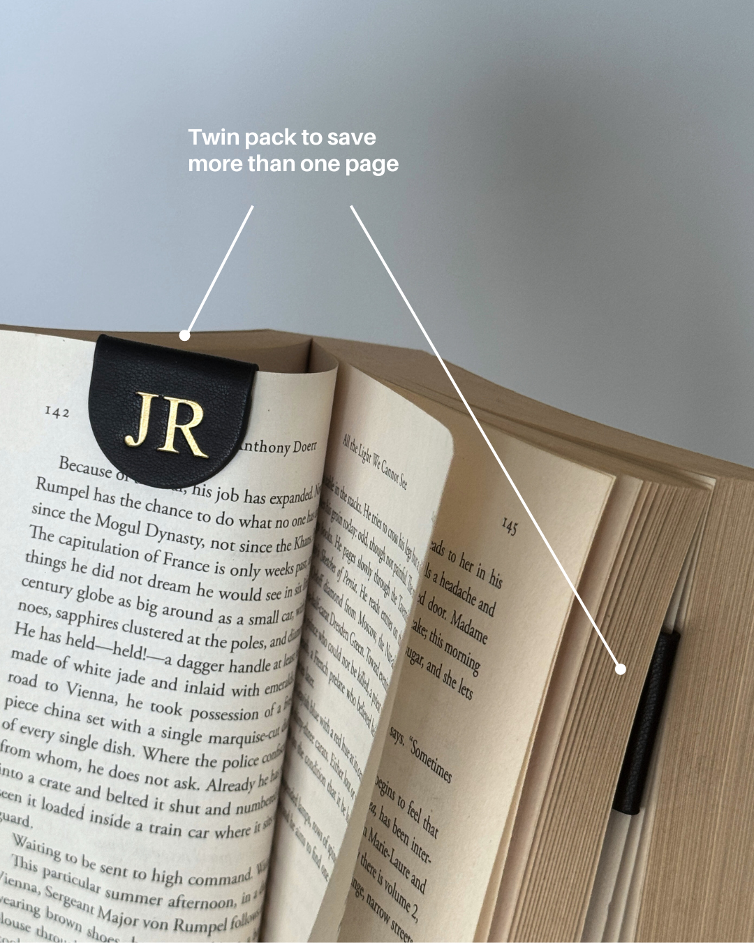 Magnetic Bookmark (Half Moon Set) - Black