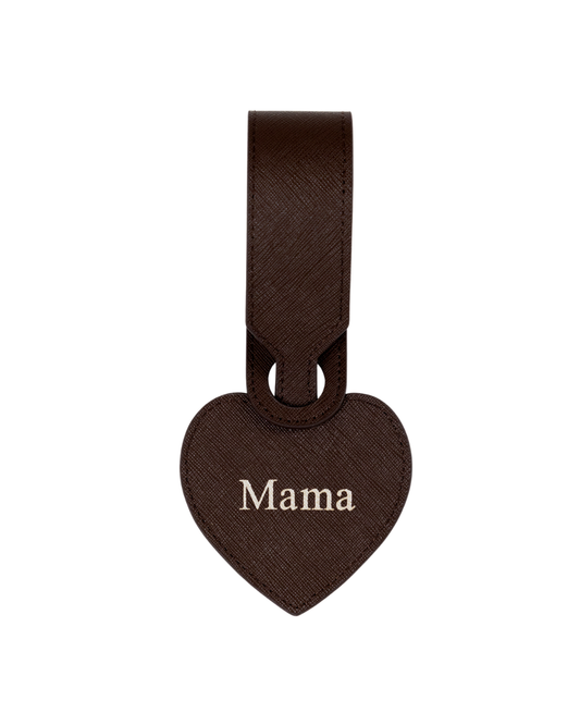 Heart Luggage Tag - Mocha