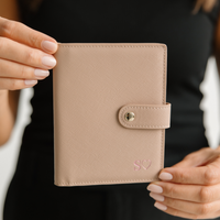 Passport Holder With Strap - Mocha