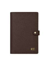 Notebook Cover with Button - Mocha