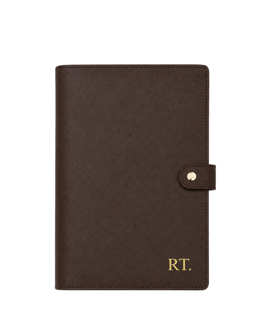 Notebook Cover with Button - Mocha