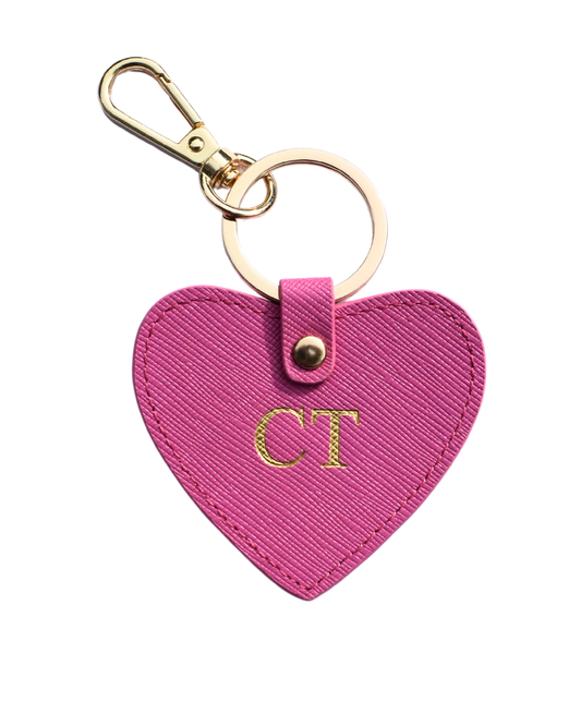 Heart Keyring - Hot Pink