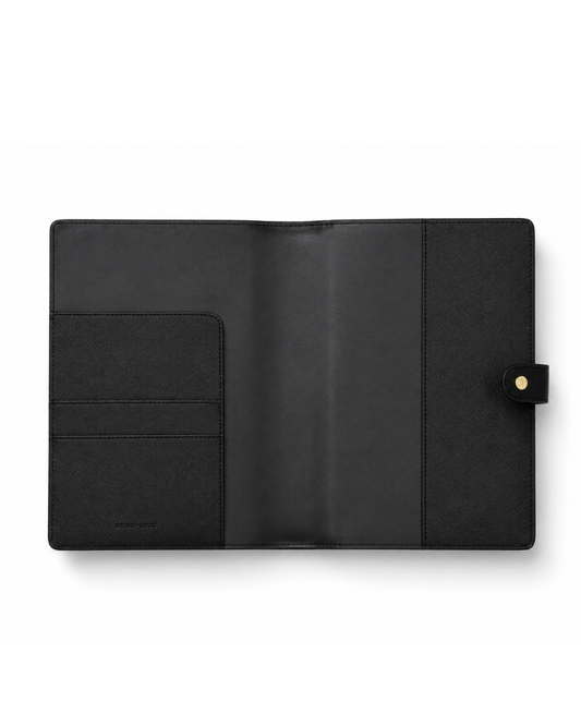 Notebook Cover with Button - Black