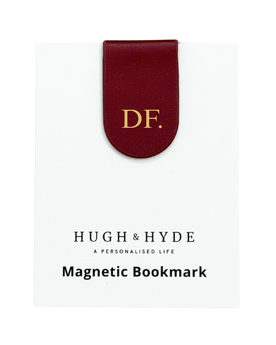 Magnetic Bookmark (Curved) - Burgundy Red
