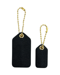 Leather Bag Tag - Black (Standard)