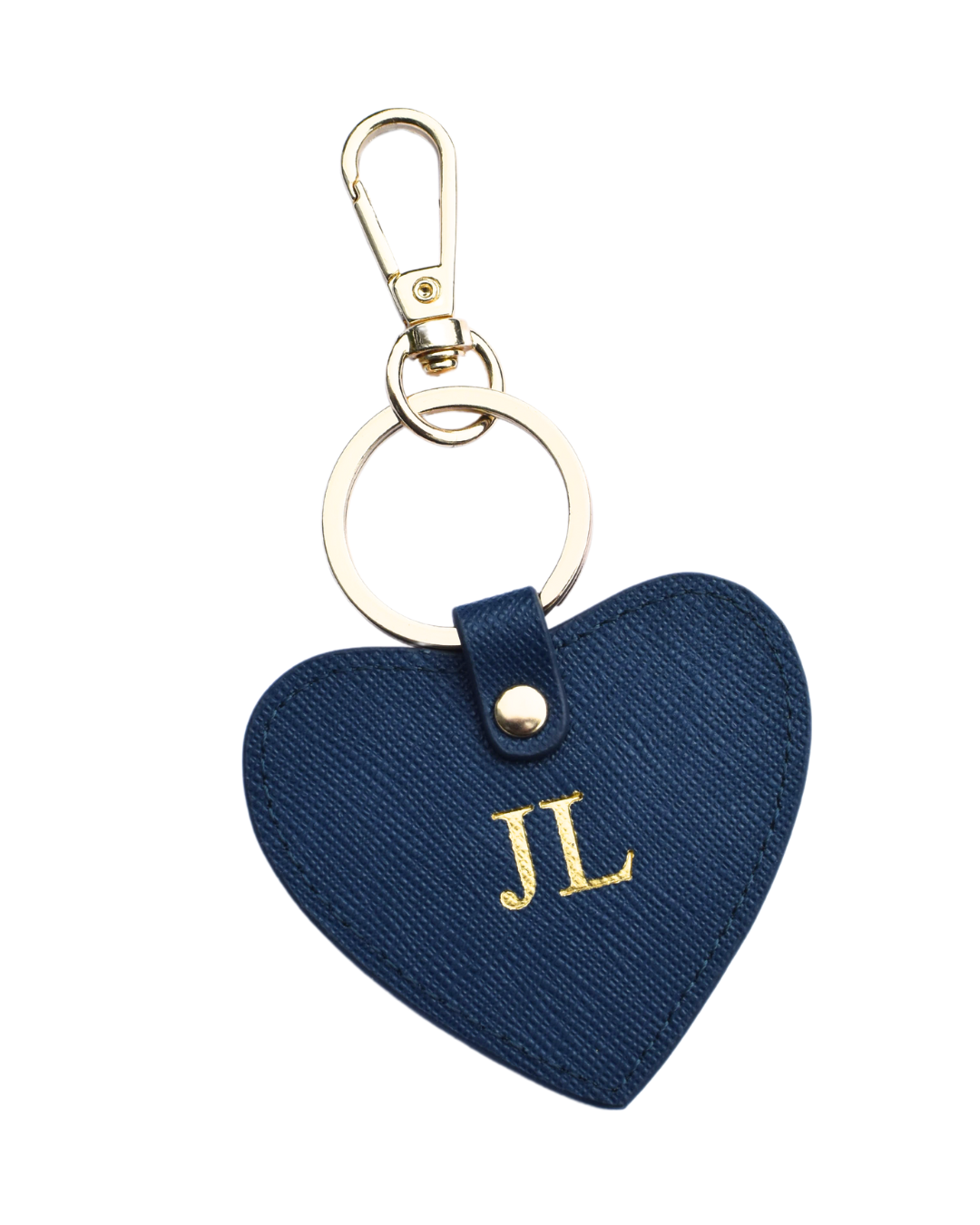 Heart Keyring - Navy