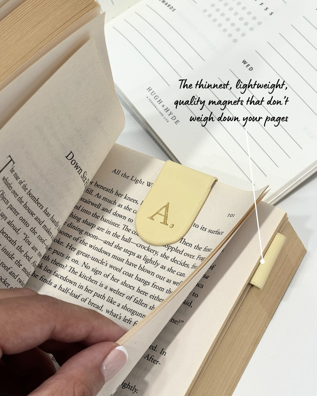 Magnetic Bookmark (2 Pack) - Pastel Yellow