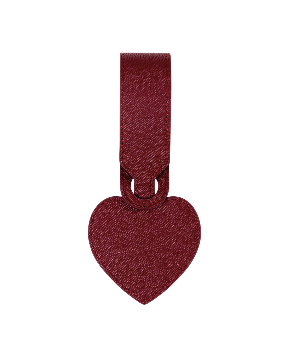 Heart Luggage Tag - Burgundy Red