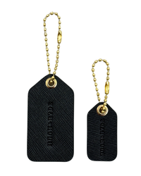 Leather Bag Tag - Black (Standard)