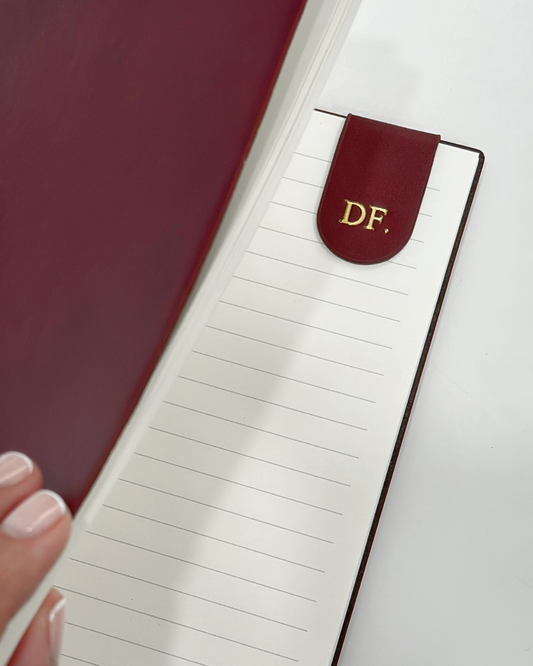 Magnetic Bookmark (Curved) - Burgundy Red