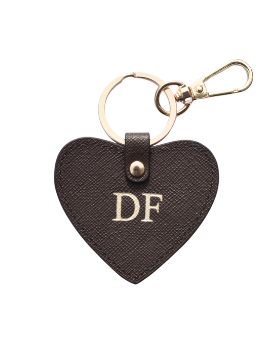 Heart Keyring - Mocha