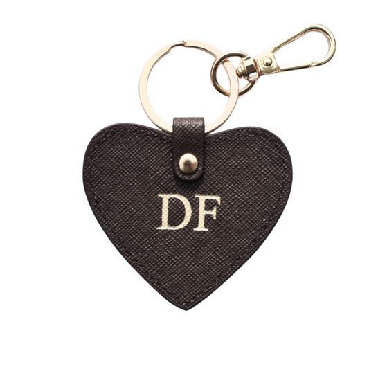 Heart Keyring - Mocha