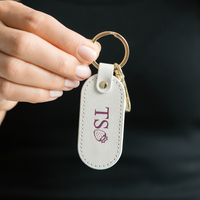 Oval Keyring - Ivory