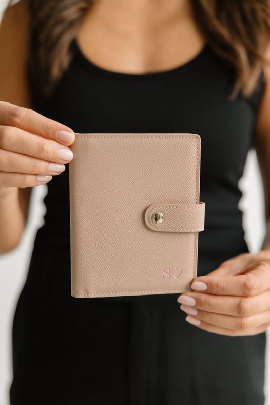 Passport Holder With Strap - Taupe (sold out)