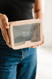 Clear Cosmetic Bag - Taupe