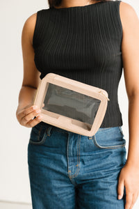 Clear Cosmetic Bag - Black