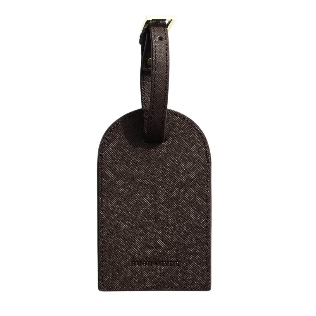 Luggage Tag - Mocha – Hugh and Hyde - Personalised Leather Accessories