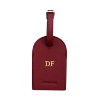 Luggage Tag (Curved) - Burgundy Red
