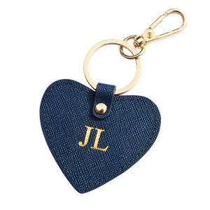 Heart Keyring - Navy