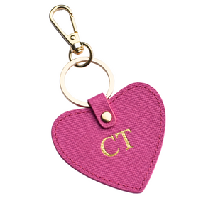 Heart Keyring - Hot Pink