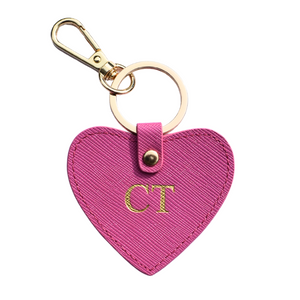 Heart Keyring - Hot Pink