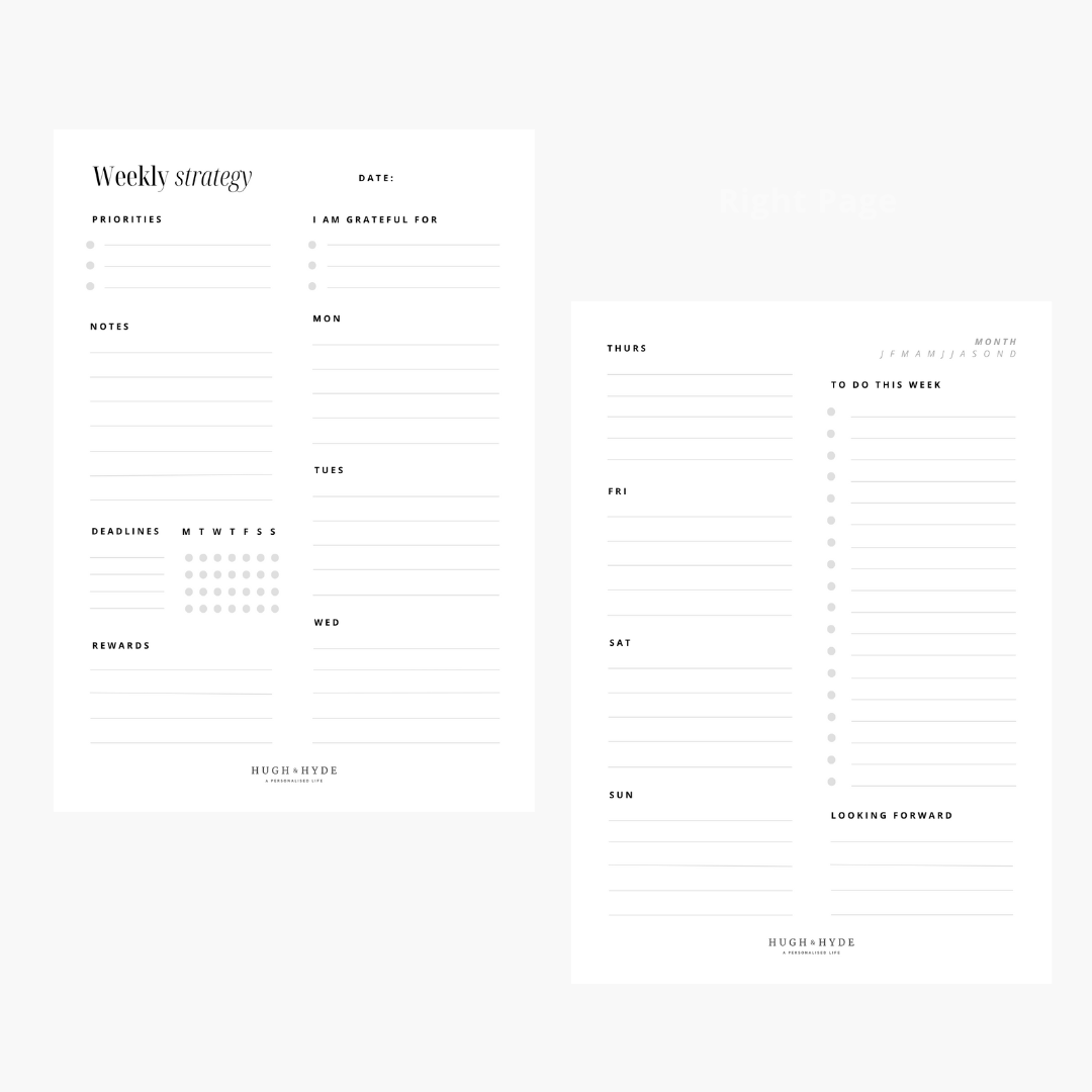 Weekly Planner - Black