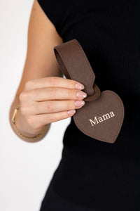 Heart Luggage Tag - Mocha