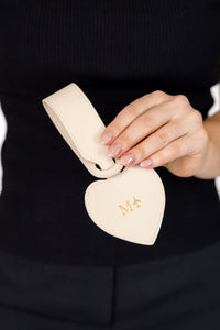 Heart Luggage Tag - Oat